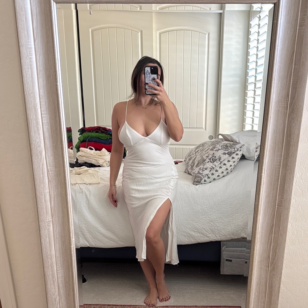 Linen White Slip Dress
